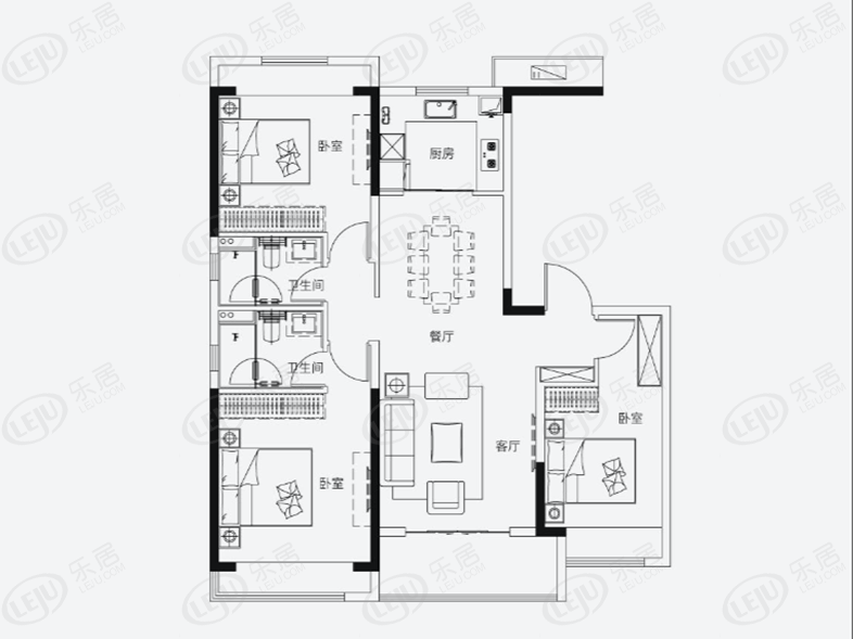 扬州奥园京杭湾a户型户型图