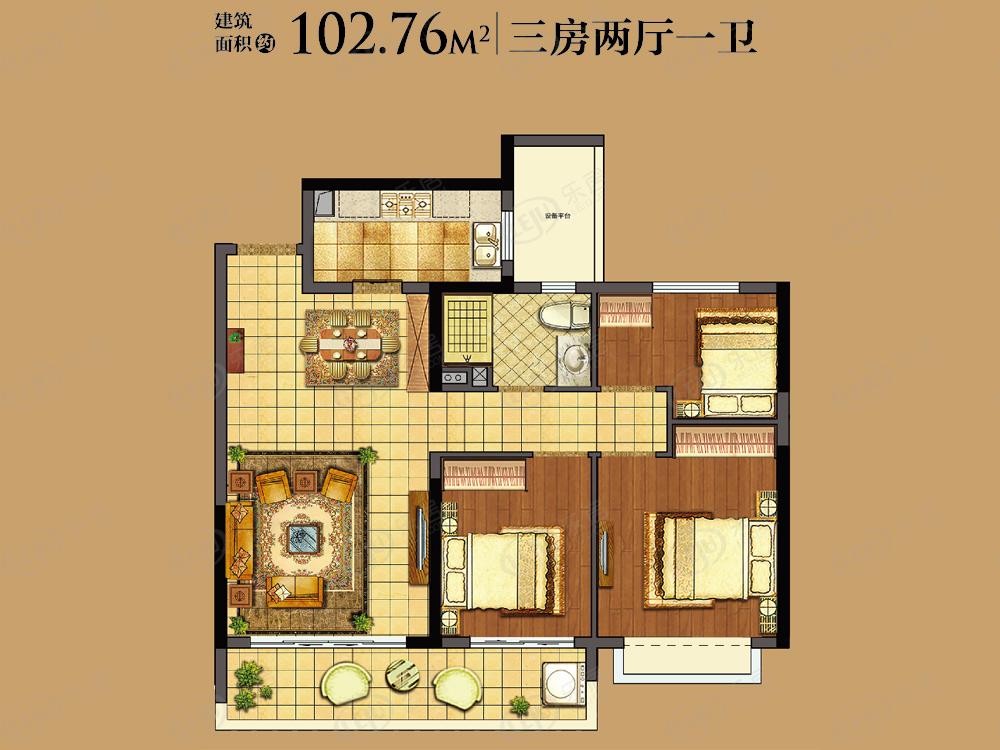 苏州恒大悦珑湾25栋b户型户型图