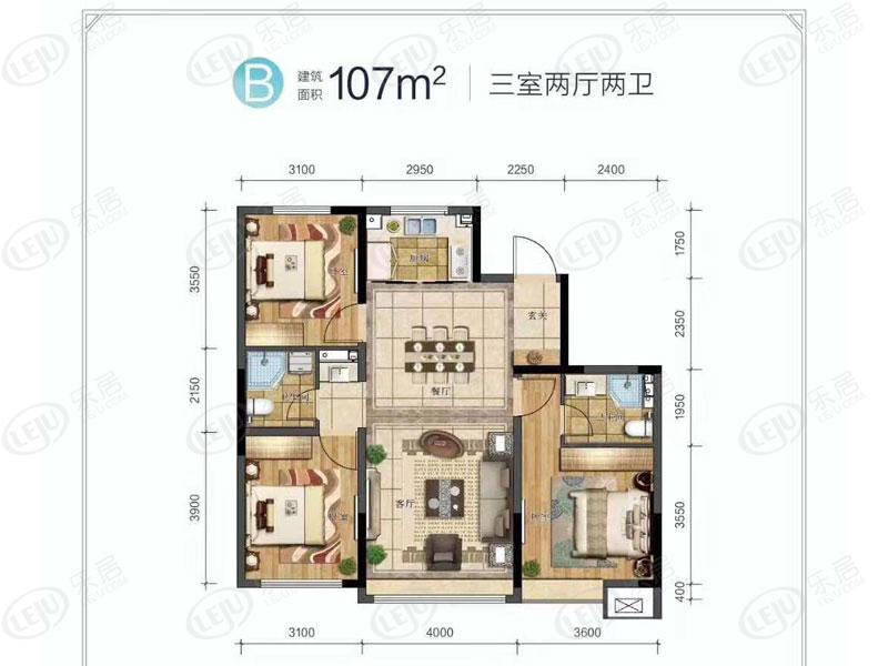 科海明珠·碧玺b户型户型图
