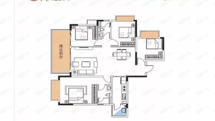 山湖海悦府户型图