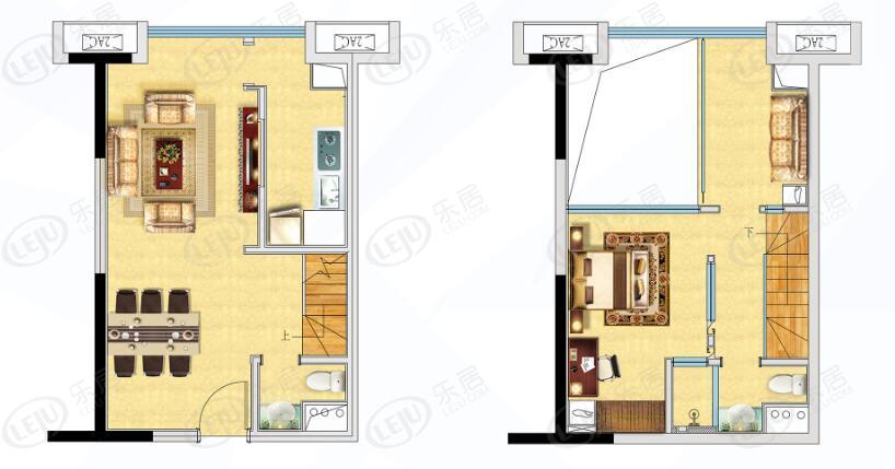 合景天峻a8a9栋loft公寓户型图