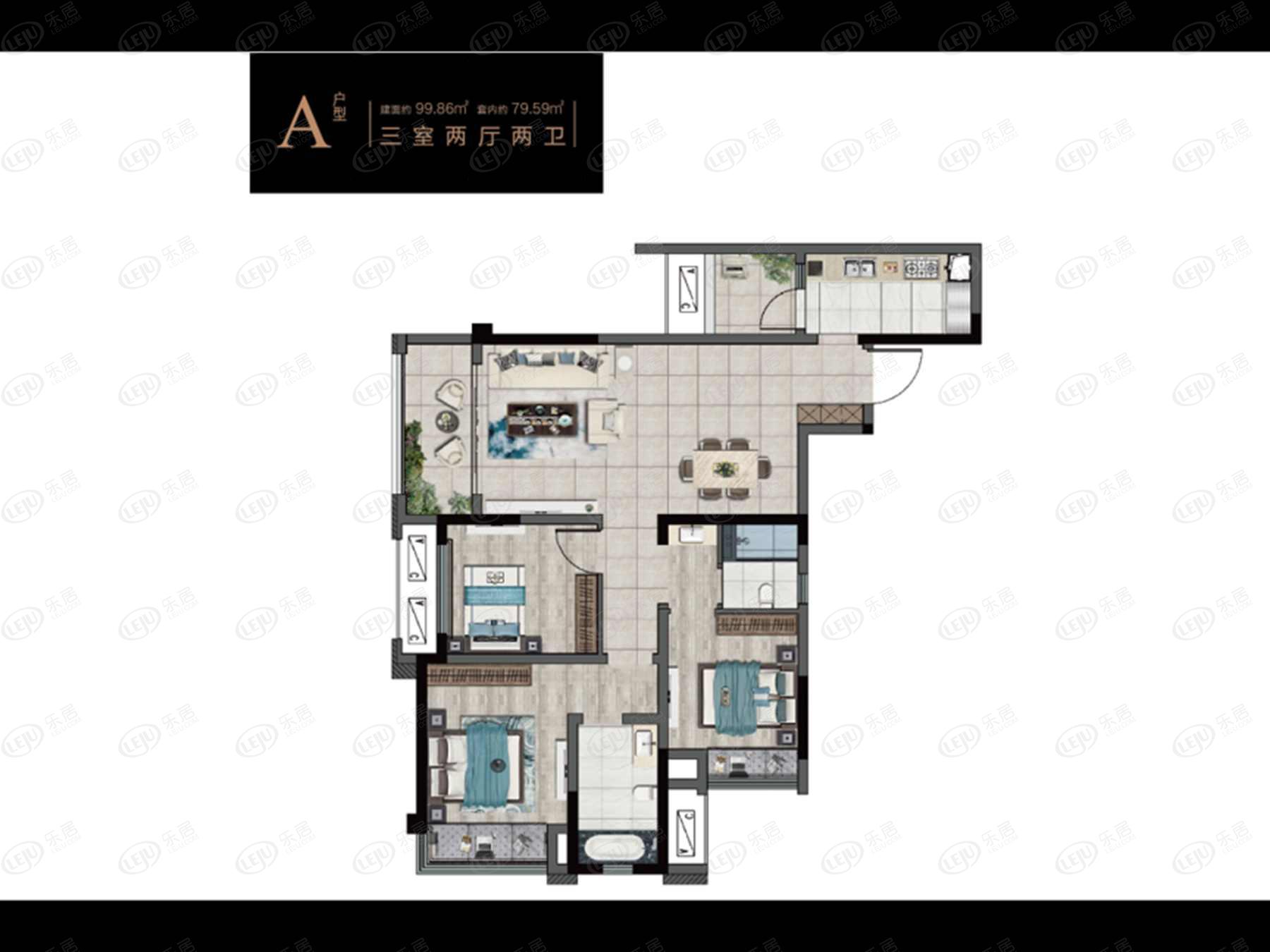 大足金科集美江山a户型户型图