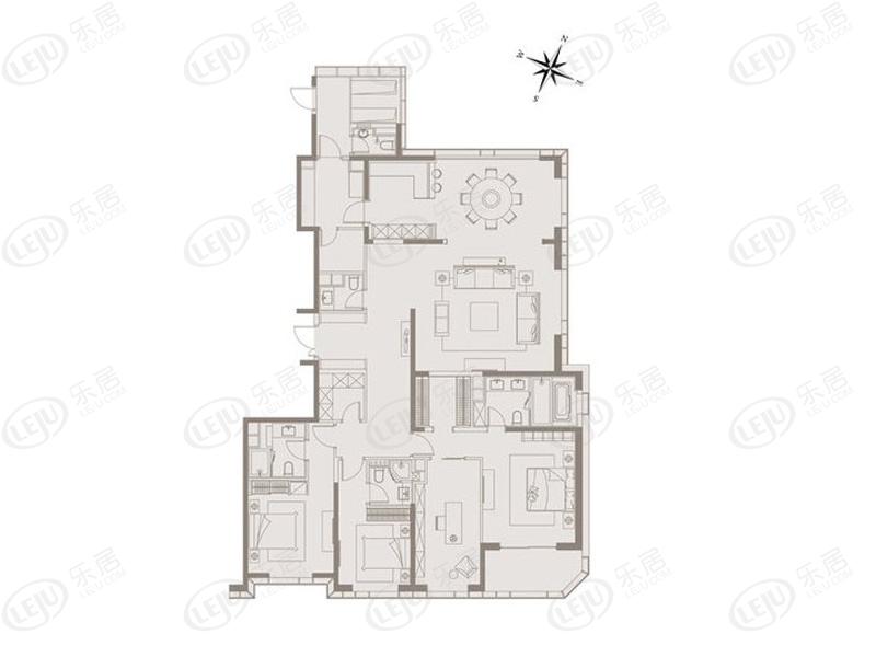 复兴珑御288平米户型户型图