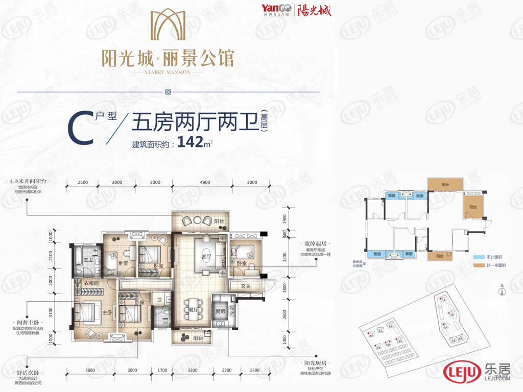 阳光城 · 丽景公馆c户型户型图