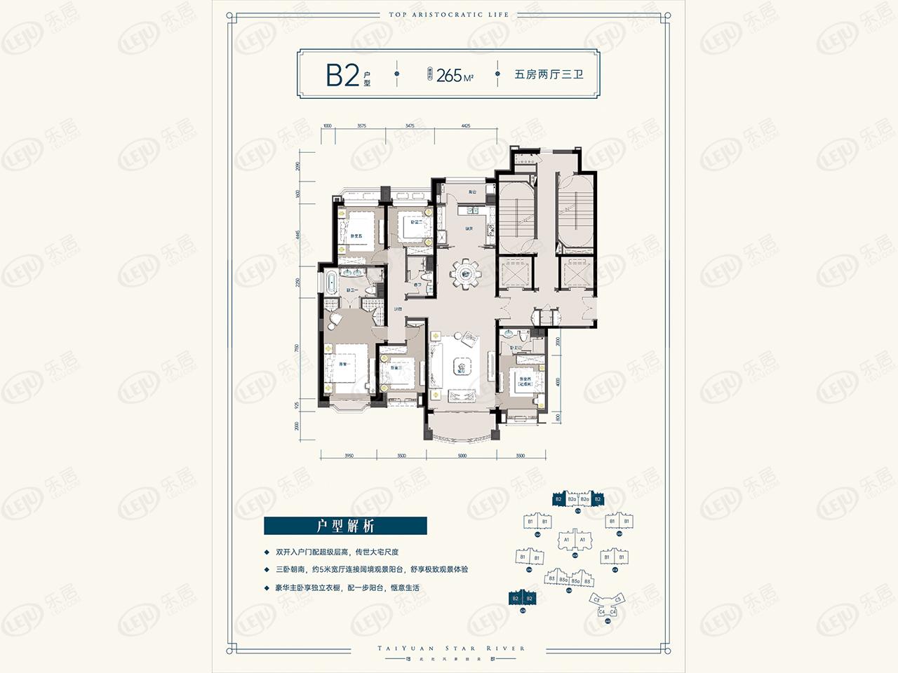 太原星河湾6号园b2户型户型图