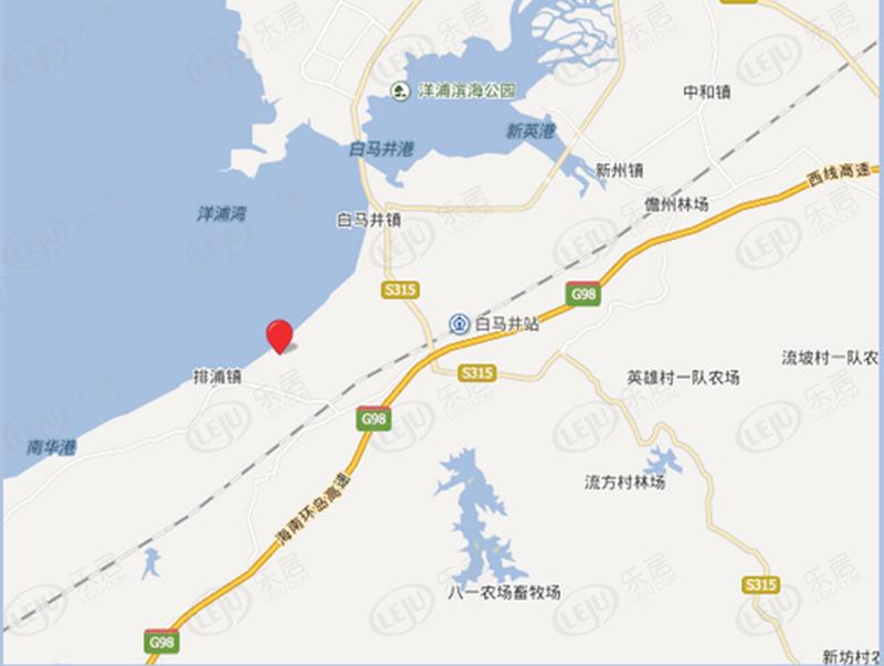 中国海南海花岛位置交通图