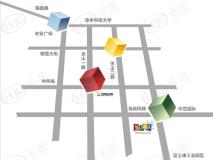 万科魅力之城中央商业街位置交通图