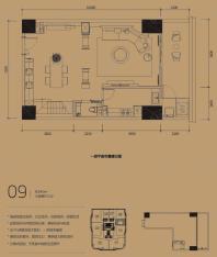 中洲·中央公寓E-CLASS09单位复式1层户型图