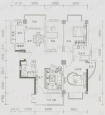 新华明珠房型: 三房;  面积段: 153.95 －153.95 平方米;户型图