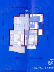 浦发广场房型: 一房;  面积段: 83.34 －83.34 平方米;
户型图
