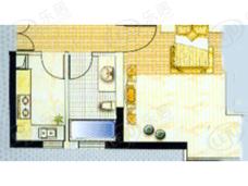 银星名庭房型: 一房;  面积段: 45 －45 平方米;
户型图