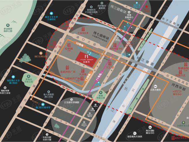 新城金樾府位置交通图
