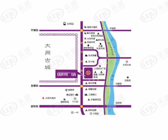 国贸广场同悦城位置交通图