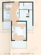 曲阳名邸房型: 一房;  面积段: 58 －76.88 平方米;
户型图