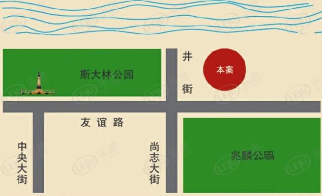 松花江尚位置交通图