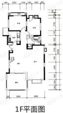 雅荷蓝湾B户型1层 7.4米超大客厅、4.5米露台、双客卧户型图
