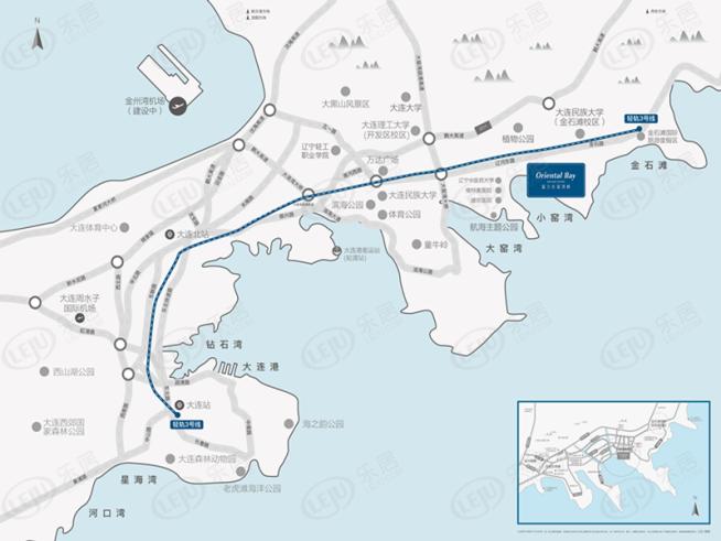 富力东堤湾畔位置交通图