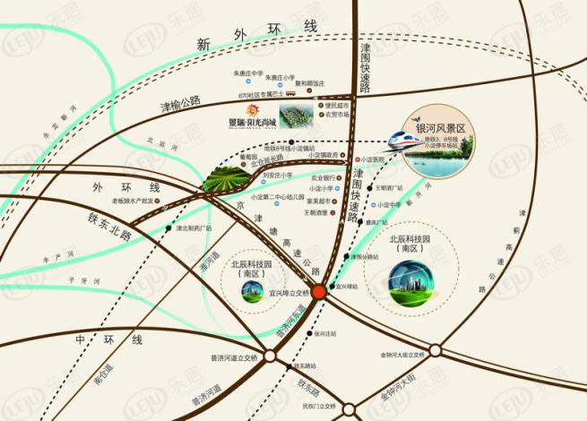 景瑞阳光尚城位置交通图