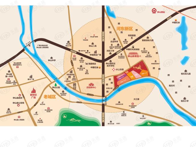 钟山彰泰城位置交通图