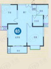 凯润金城房型: 二房;  面积段: 99.43 －155.96 平方米;
户型图