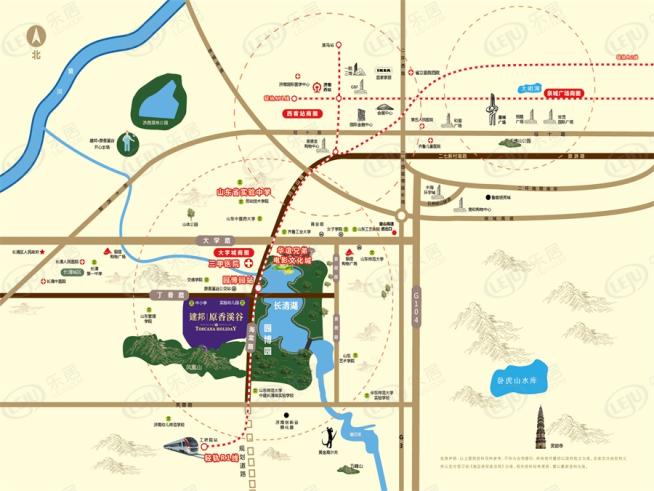 建邦·原香溪谷位置交通图