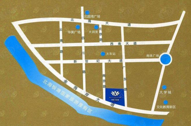 万泉城1区位置交通图
